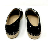 CHANEL Black Suede Pearl CC Espadrille Flats 9.5 | 40 jewelsunderthesea