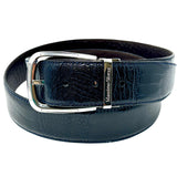 Massimo Sforza RARE Black Crocodile Mens Belt Silver Buckle 40" | 105cm jewelsunderthesea