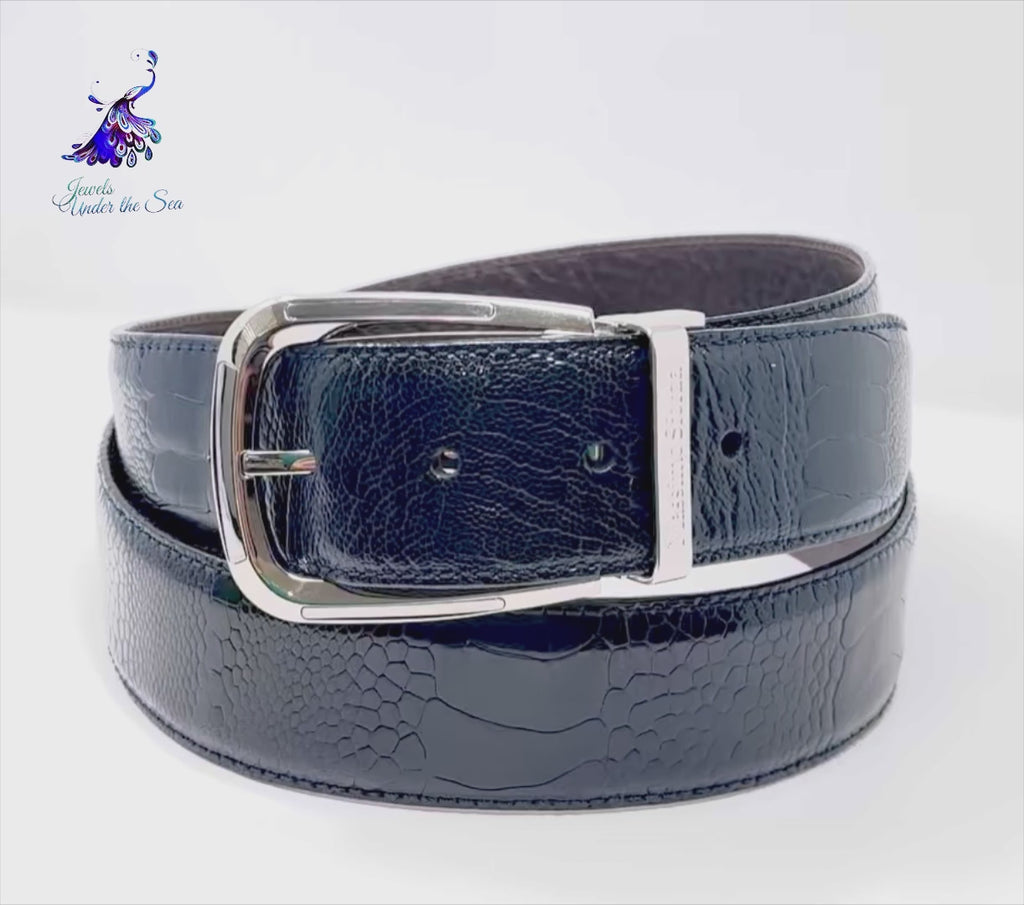 Massimo Sforza RARE Black Crocodile Mens Belt Silver Buckle 40" | 105cm jewelsunderthesea 