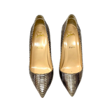 Christian Louboutin Kate 100mm Pumps in Gray Python 38 | 7.5 jewelsunderthesea
