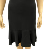 Celine Black Ruffle Hem Sleeveless Sheath Dress Size 8 | 42 Jewelsunderthesea