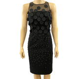 Nue by Shani Black Payette Circle Shaper Dress Size 4 Jewelsunderthesea