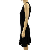 Celine Black Ruffle Hem Sleeveless Sheath Dress Size 8 | 42 Jewelsunderthesea