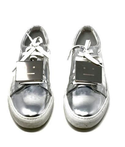 Acne Studios Adriana Silver Metallic Face Sneaker Size US9.5 | IT40-Jewelsunderthesea 