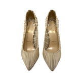 Christian Louboutin Pigalle Follies 100 Pumps Natural Draperia Tulle 38 | 7.5 jewelsunderthesea