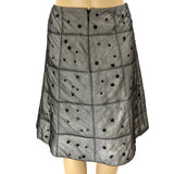 Chanel Identification 00A Gray Quilt Puffer Paillette Sequin Skirt Size 42 | 6 jewelsunderthesea