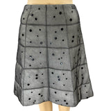 Chanel Identification 00A Gray Quilt Puffer Paillette Sequin Skirt Size 42 | 6 jewelsunderthesea