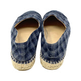 CHANEL Black Gray Plaid Wool CC Espadrille Flats 38 | 7.5 jewelsunderthesea