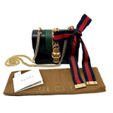 Gucci Mini Sylvie Black with Gold Chain 431666 jewelsunderthesea 