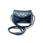 CHANEL Navy Vintage Quilted Flap Bag Multi Strand Shoulder Strap 70's jewelsunderthesea 