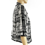 CHANEL 07C  Black White Sequin Tweed Knit Jacket 38 | 8 jewelsunderthesea 