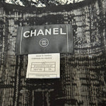 CHANEL 07C  Black White Sequin Tweed Knit Jacket 38 | 8