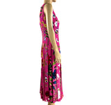 OSCAR DE LA RENTA Pink Floral Print Inset Midi Dress Sleeveless Dress Size 10 jewelsunderthesea 