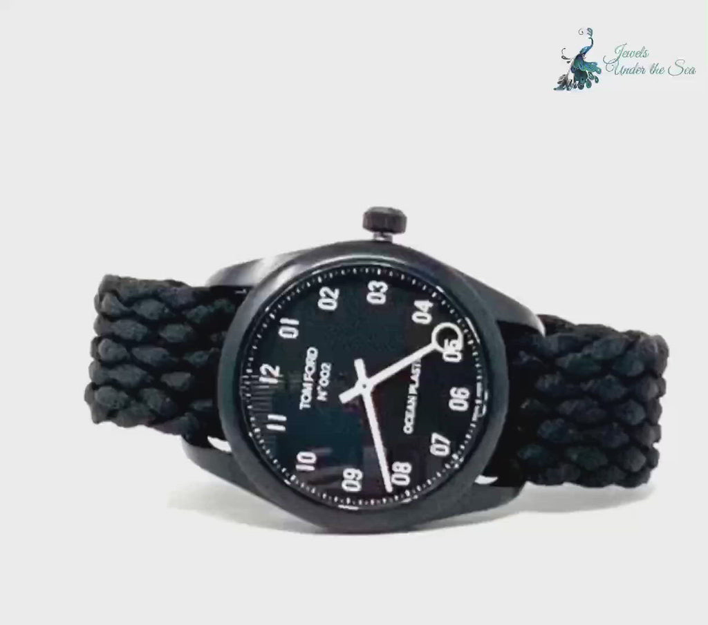 Tom Ford Ocean Plastic 002 Watch in Black 40mm – Jewelsunderthesea