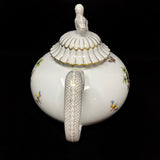 Herend Rothschild Bird Teapot Lizard Spout Handle Finial 7" Tall Jewelsunderthesea 