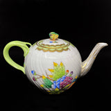 Herend Queen Victoria Green Tea Pot Butterfly Finial 4" Tall 12oz Jewelsunderthesea 