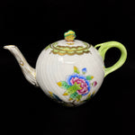 Herend Queen Victoria Green Tea Pot Butterfly Finial 4" Tall 12oz Jewelsunderthesea 