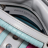 Paula Cademartori Gray Dun Dun Mini Appliquéd Leather Suede Shoulder Bag jewelsunderthesea 