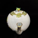 Herend Queen Victoria Green Tea Pot Butterfly Finial 4" Tall 12oz Jewelsunderthesea 