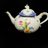 Herend Printemps Blue Teapot with Bunny Finial 7" Tall Jewelsunderthesea 