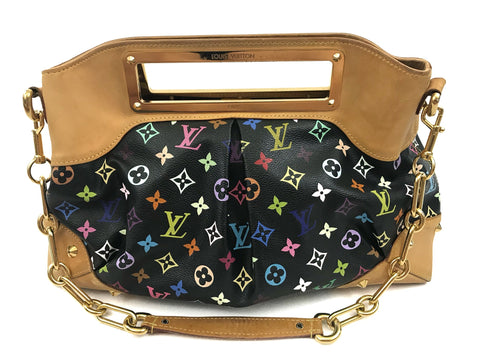 Louis Vuitton Judy GM Monogram Bag Multicolored Black Large