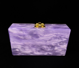 Edie Parker Acrylic Jean Vee Clutch in Lavender Multi jewelsunderthesea 