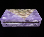 Edie Parker Acrylic Jean Vee Clutch in Lavender Multi jewelsunderthesea 