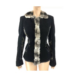 Roberto Cavalli Gold Black Tapestry Trimmed Jacket- Jewelsunderthesea