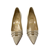 Christian Louboutin 85 Nude Patent Leather Point Toe Pump 38 | 7.5