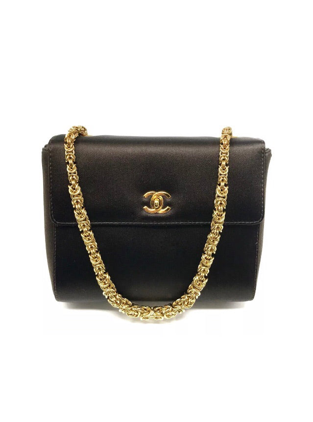 Chanel Vintage Brown Satin Gold Chain Bag – Jewelsunderthesea