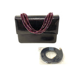 Darby Scott Mini Necklace Handbag in Black Lizard and Garnet jewelsunderthesea 