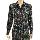 Chanel Silk Button Print 2pc Set Blouse 