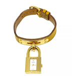 Hermès 1996 Gold Kelly Watch in Epsom Leather Jewelsunderthesea 