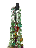 Carlo Zini Milano Crystal Cascading Multi Colored Long Necklace-Jewelsunderthesea 