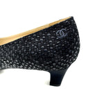 CHANEL Black Tweed Gabrielle Coco Chanel Pump G33086 Size 42 jewelsunderthesea 