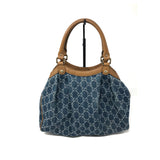 Gucci Blue Denim Sukey GG Guccisima Large Hobo Handbag - Jewelsunderthesea