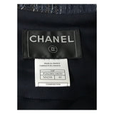 Chanel Navy Metallic Silk and Tweed Jacket Tag- Jewelsunderthesea