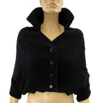 Louis Vuitton Black Cashmere Knit Shrug Bolero Jacket Size S Jewelsunderthesea 