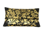 Lotus Arts de Vivre Gold Rattan Cutch Bag Hand Painted - Jewelsunderthesea