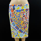 Emilio Pucci 2PC Star Print Silk Skirt 44|10 Long Sleeve Top 42|8 Jewelsunderthesea 