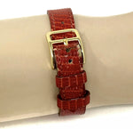 Hermès Gold Kelly Watch in Red Alligator jewelsunderthesea 