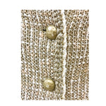 Chanel Tan Gold Tweed Fantasy Sleeveless Dress Fabric- Jewelsunderthesea