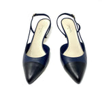 CHANEL Slingbacks Navy & Black Goatskin G29902 Size 42 jewelsunderthesea 