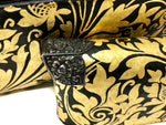 Lotus Arts de Vivre Gold Rattan Cutch Bag Hand Painted - Jewelsunderthesea