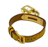 Hermès 1996 Gold Kelly Watch in Epsom Leather Jewelsunderthesea 