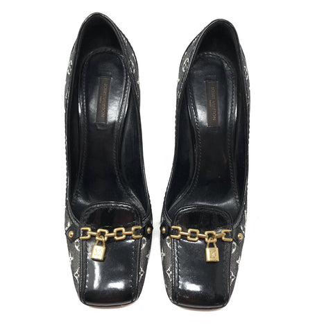 Louis Vuitton Gold Sequins Liza Pointed Toe Pumps Size 38.5 Louis