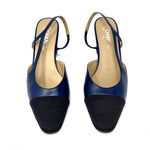 CHANEL Navy and  Black Toe Goatskin G31318 Size 42 jewelsunderthesea 