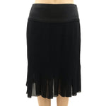 Chanel 03A Black Silk Chiffon Pleated Skirt Size 38 Jewelsunderthesea 