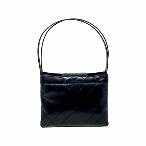 Vintage Chanel Large Sized Black Lambskin Leather Backpack - Mrs
