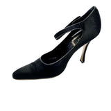 Christian Dior Black Satin Mary Jane Pumps Heels Size 39.5 | 9 jewelsunderthesea 